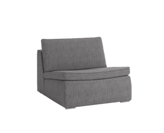 Domino 1-seater element fixed backrest